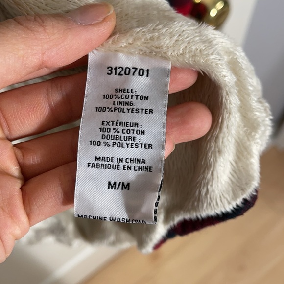 Faux Fur Lined Button Up Plaid Shirt - Picture 4 of 6